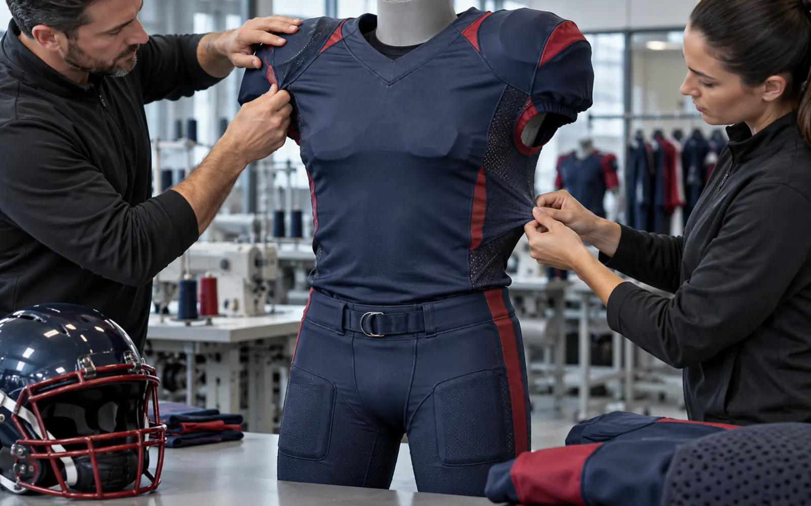 Custom American Football Uniforms: Construction and Sizing
