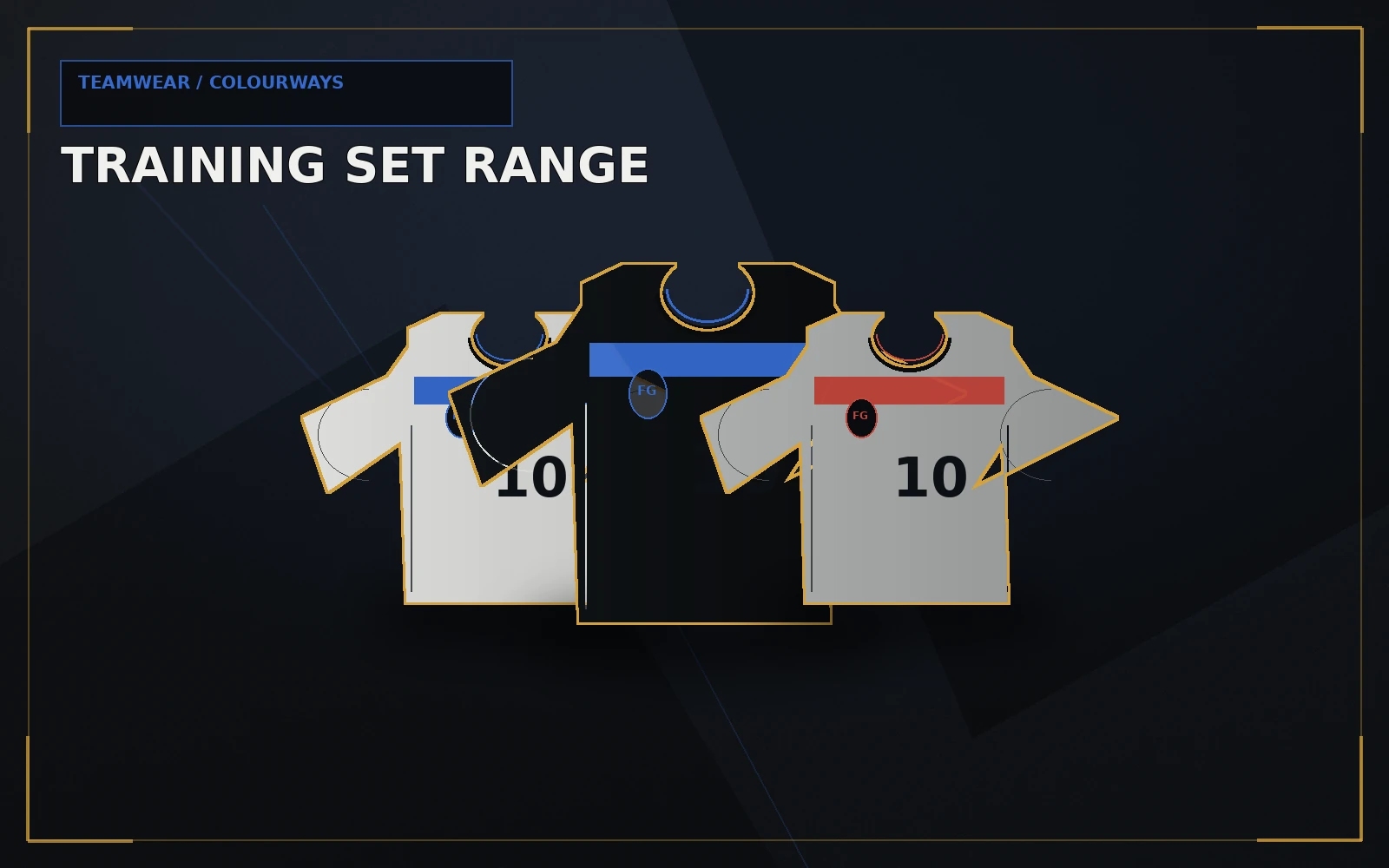 Elite team training colourway range