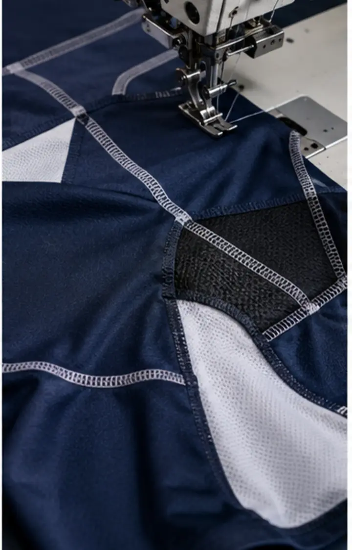 Sportswear seam and construction development