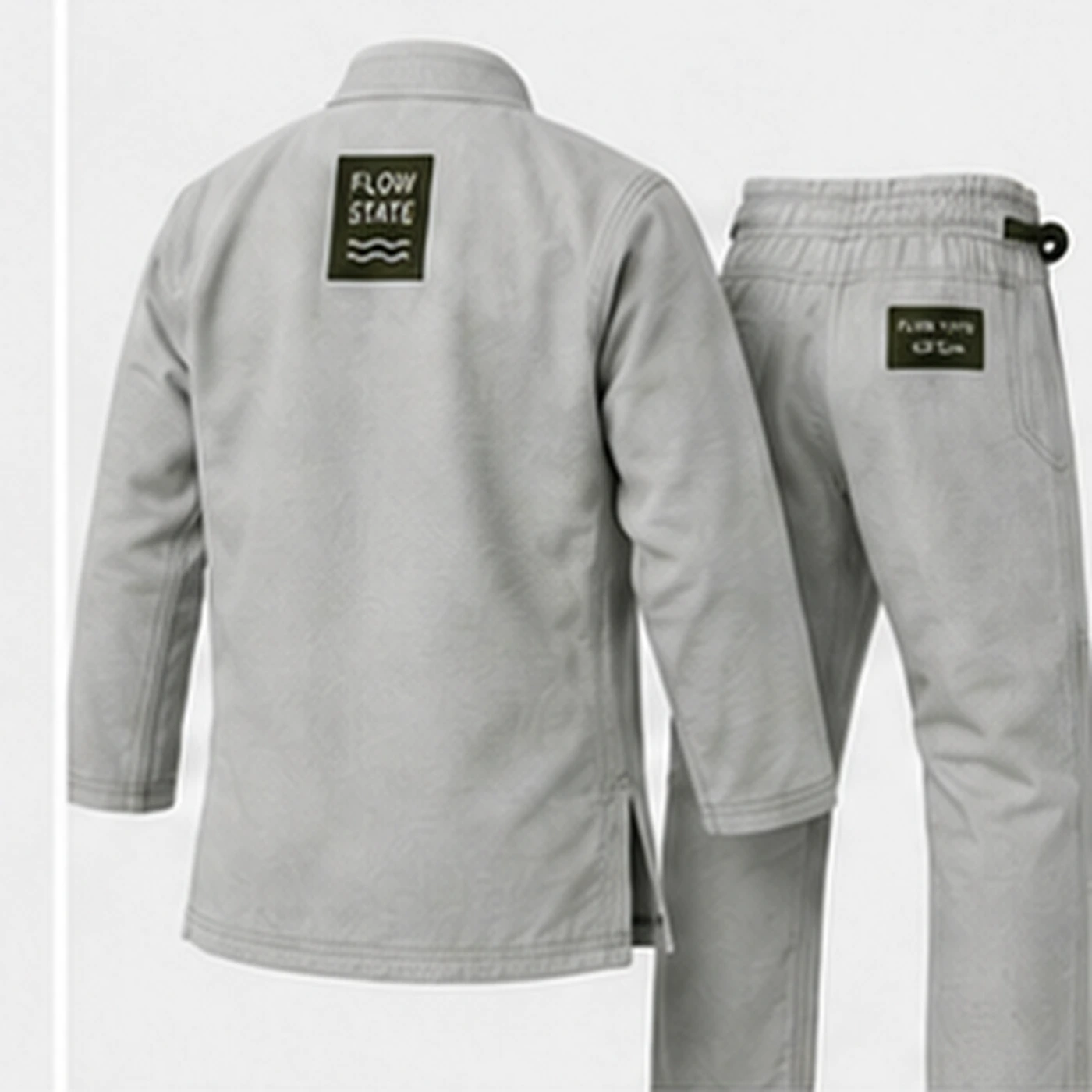 Flow State White BJJ Gi — back view