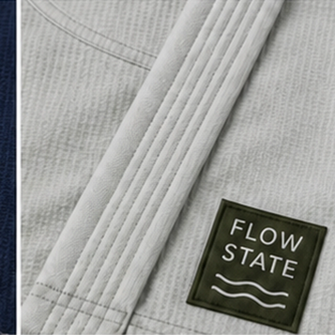 Flow State White BJJ Gi — fabric and construction details