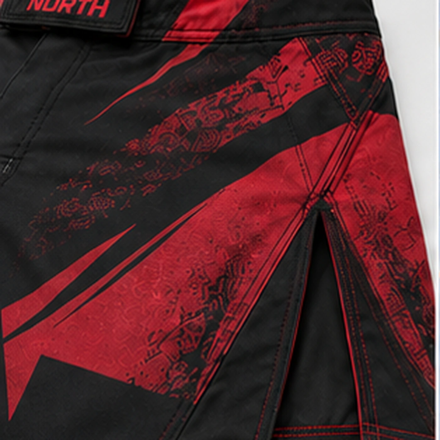 Cage North MMA Fight Shorts — fabric and construction details