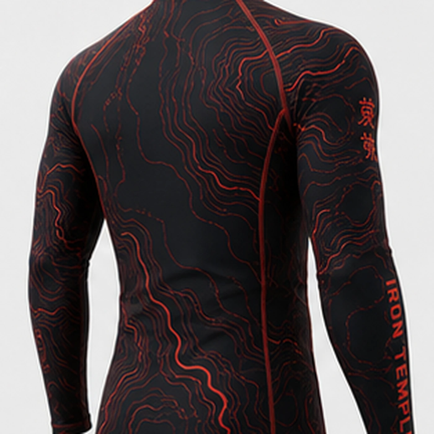 Iron Temple Long-Sleeve Rash Guard — back view