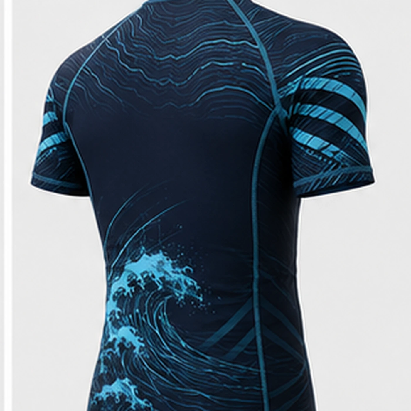 Tidal Force Short-Sleeve Rash Guard — back view