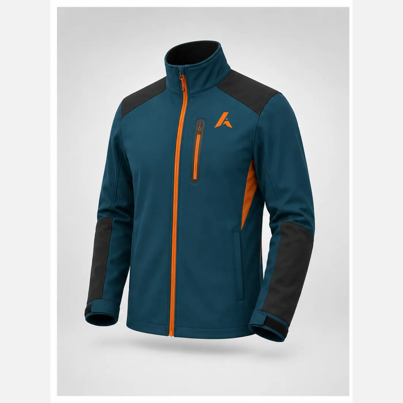 Softshell Jacket Reference 01 — three-quarter angle view