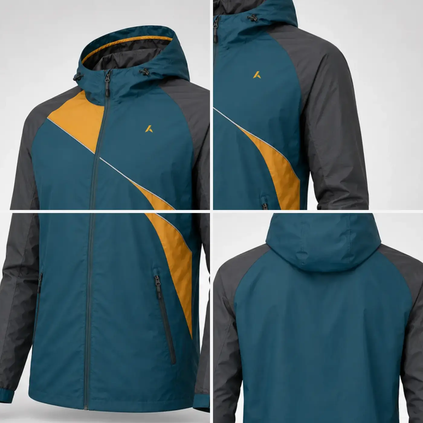 Outdoor Windbreaker Reference 02 — fabric and construction details