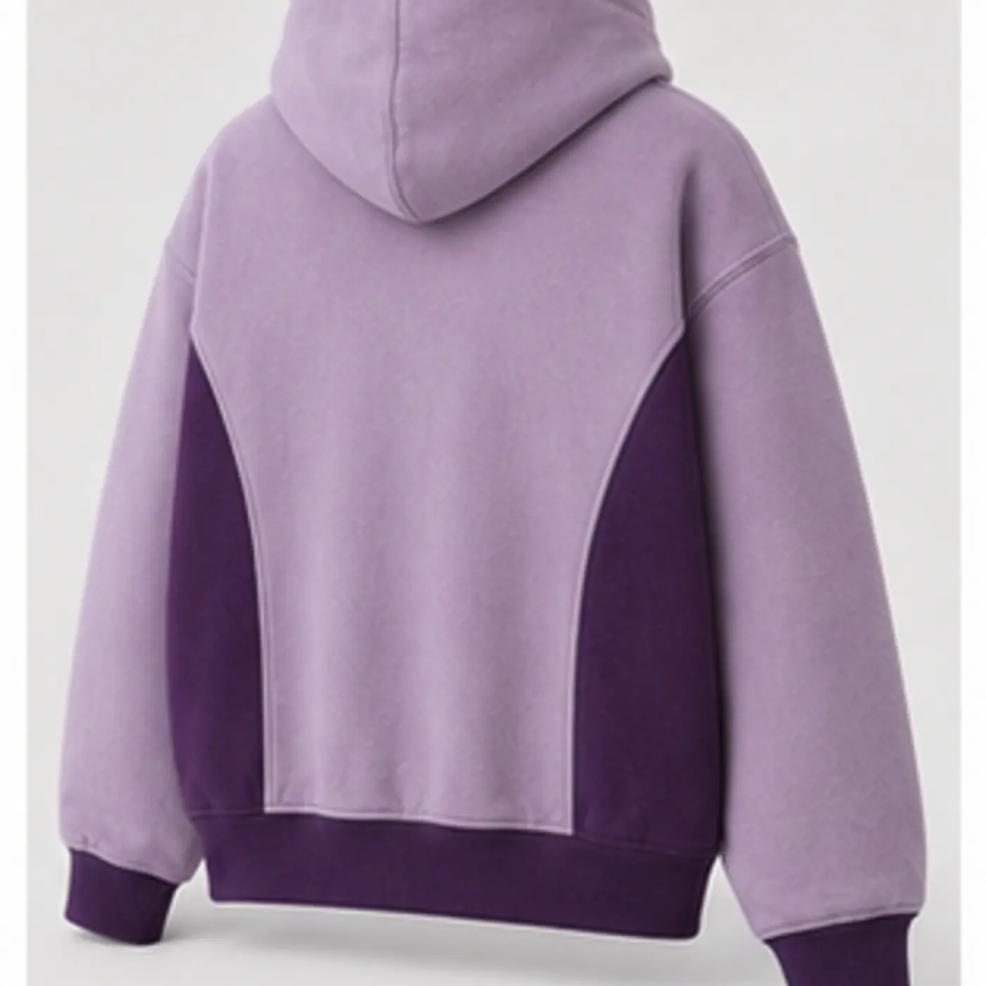 Lilac Starburst Embroidered Zip Hoodie — back view