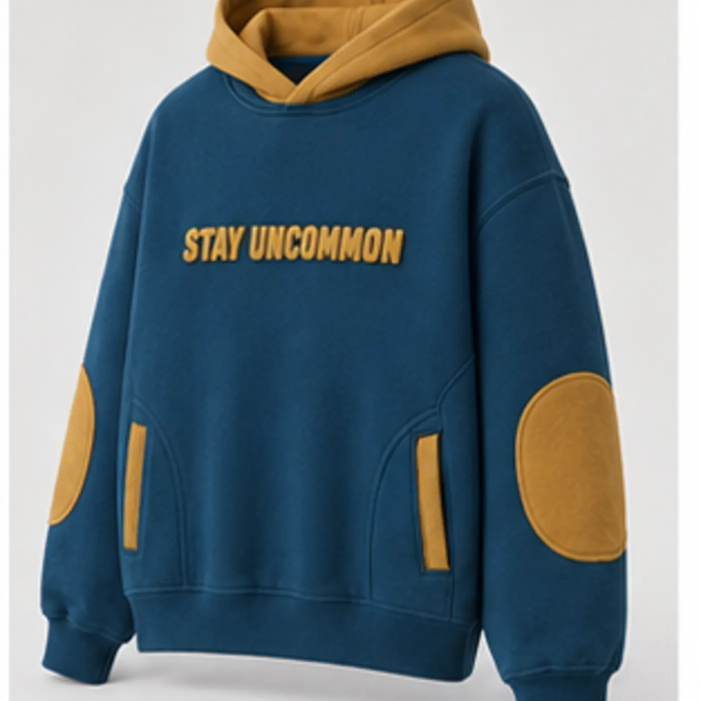 Stay Uncommon Utility Puff-Print Hoodie — three-quarter angle view