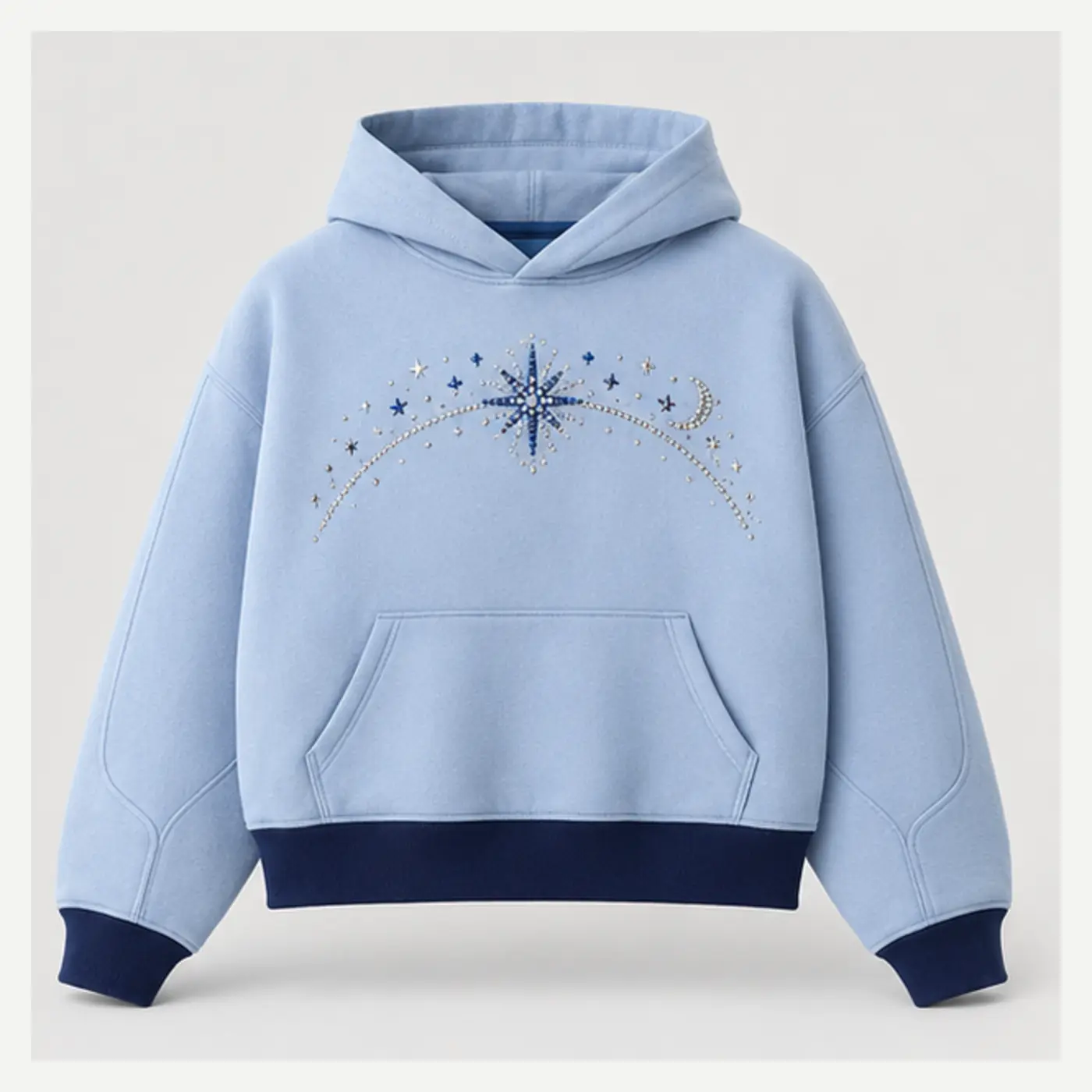 Celestial Rhinestone Boxy Hoodie