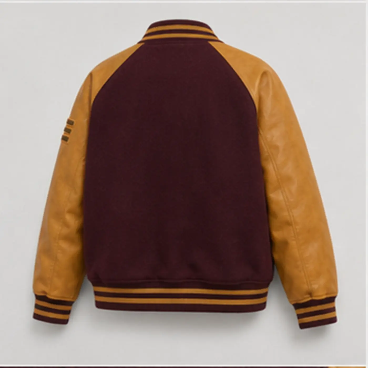 Flame Shield Chenille Varsity Jacket — back view