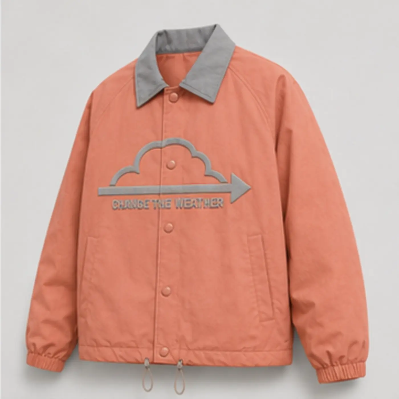Change The Weather Puff-Print Coach Jacket — three-quarter angle view