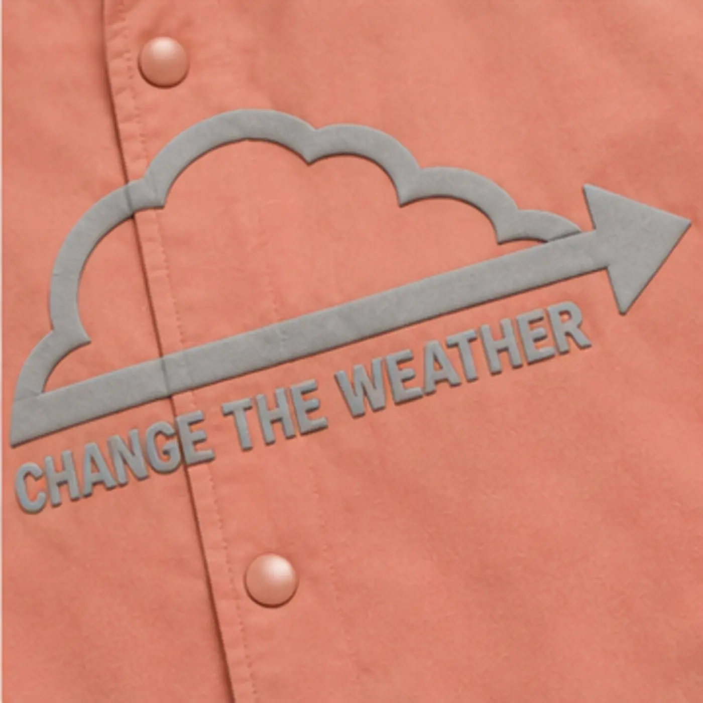 Change The Weather Puff-Print Coach Jacket — fabric and construction details