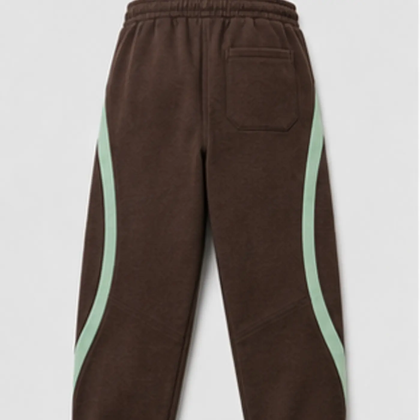 Espresso Curved-Panel Embroidered Joggers — back view