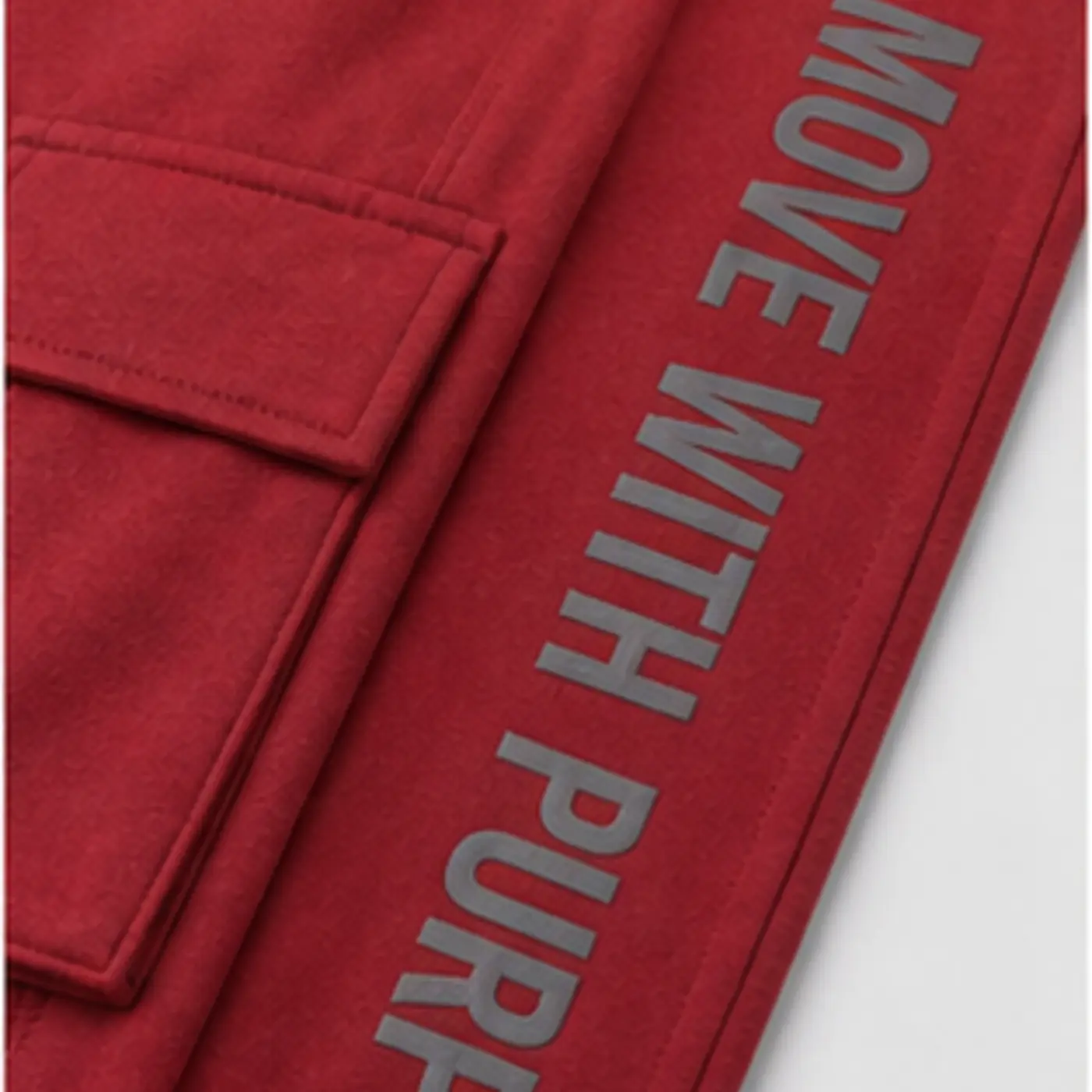 Move With Purpose Wide-Leg Cargo Joggers — fabric and construction details