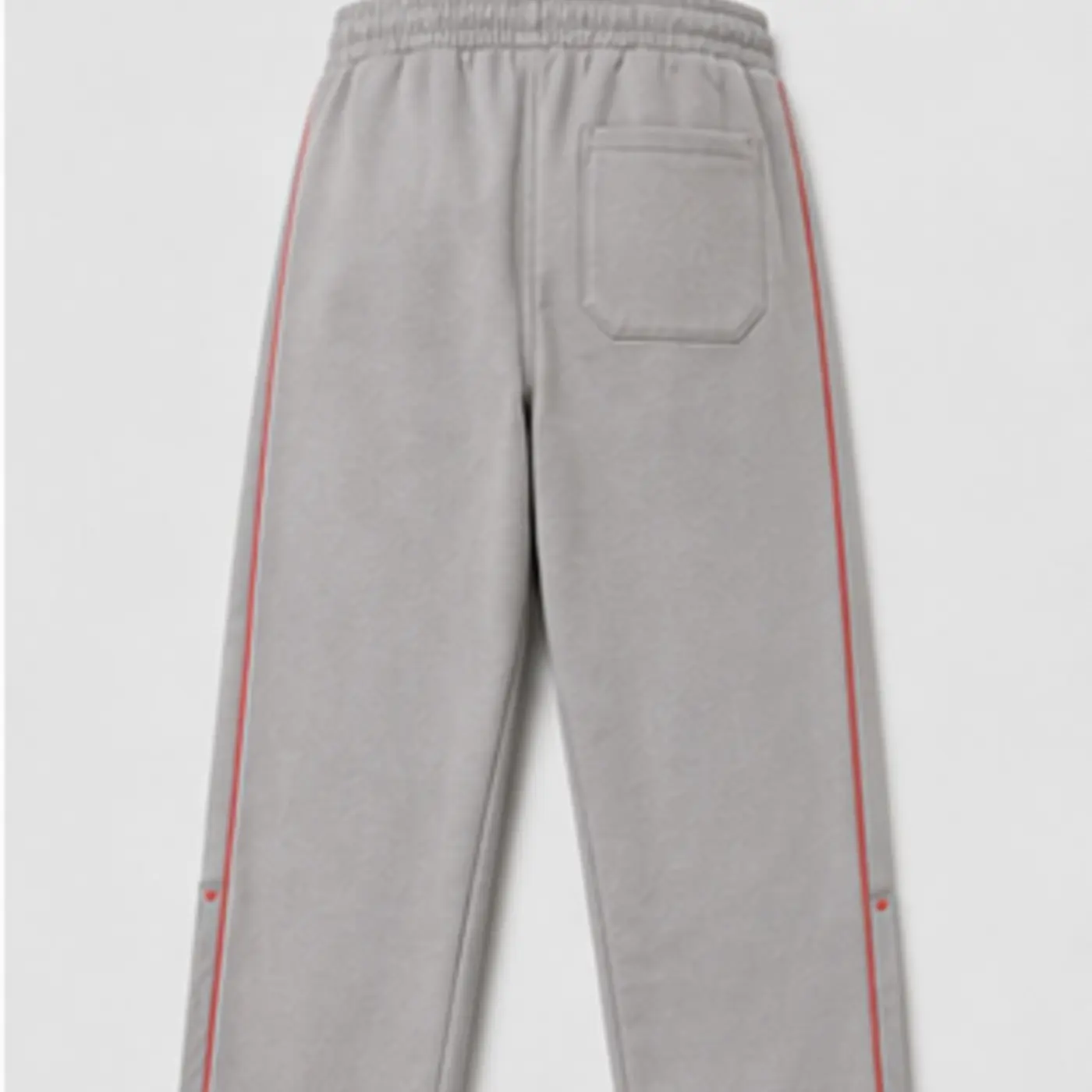 Pearl Grey Appliqué Track Joggers — back view