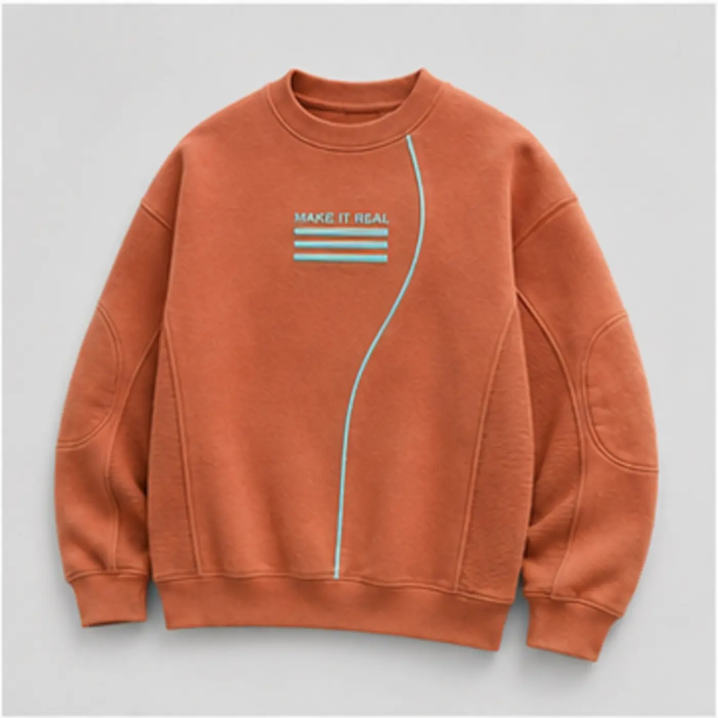Make It Real Silicone-Print Sweatshirt — three-quarter angle view