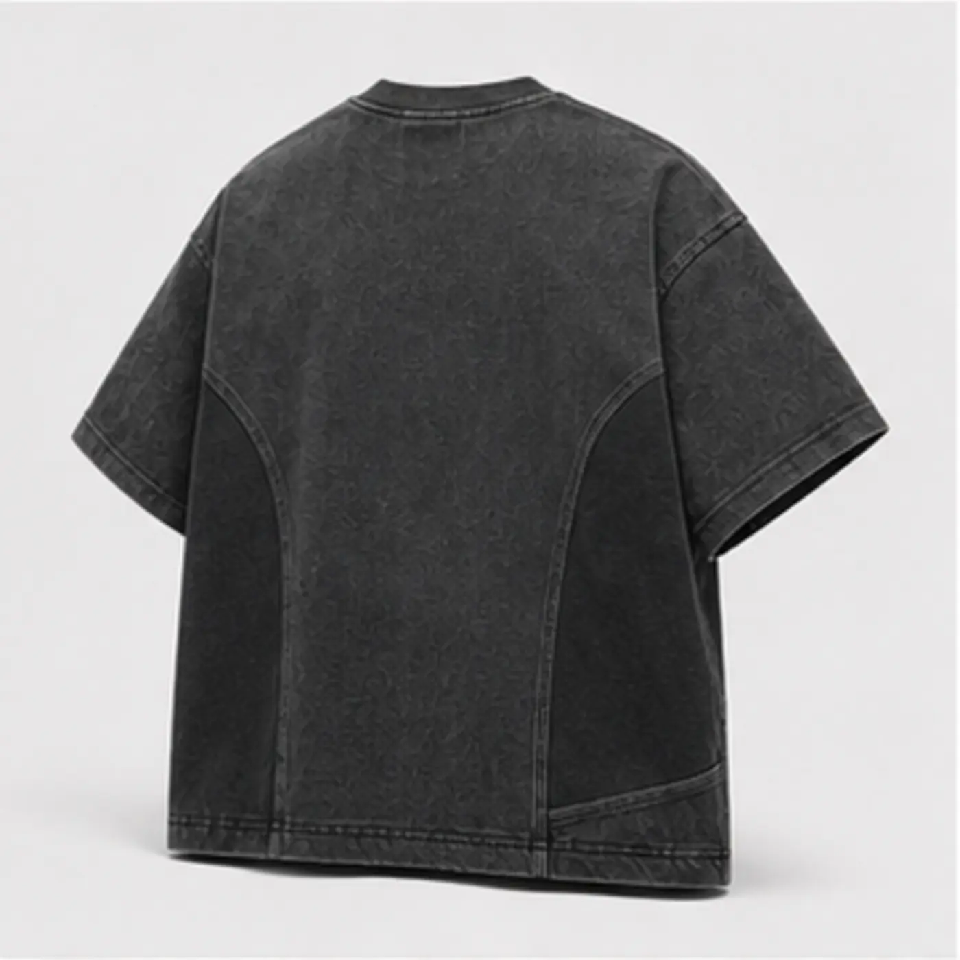 Washed Panel Puff-Print T-Shirt — back view