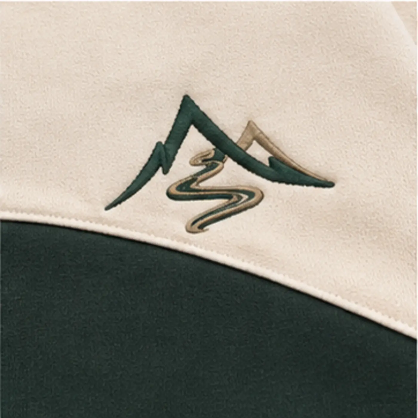 Curved Panel Embroidered T-Shirt — fabric and construction details