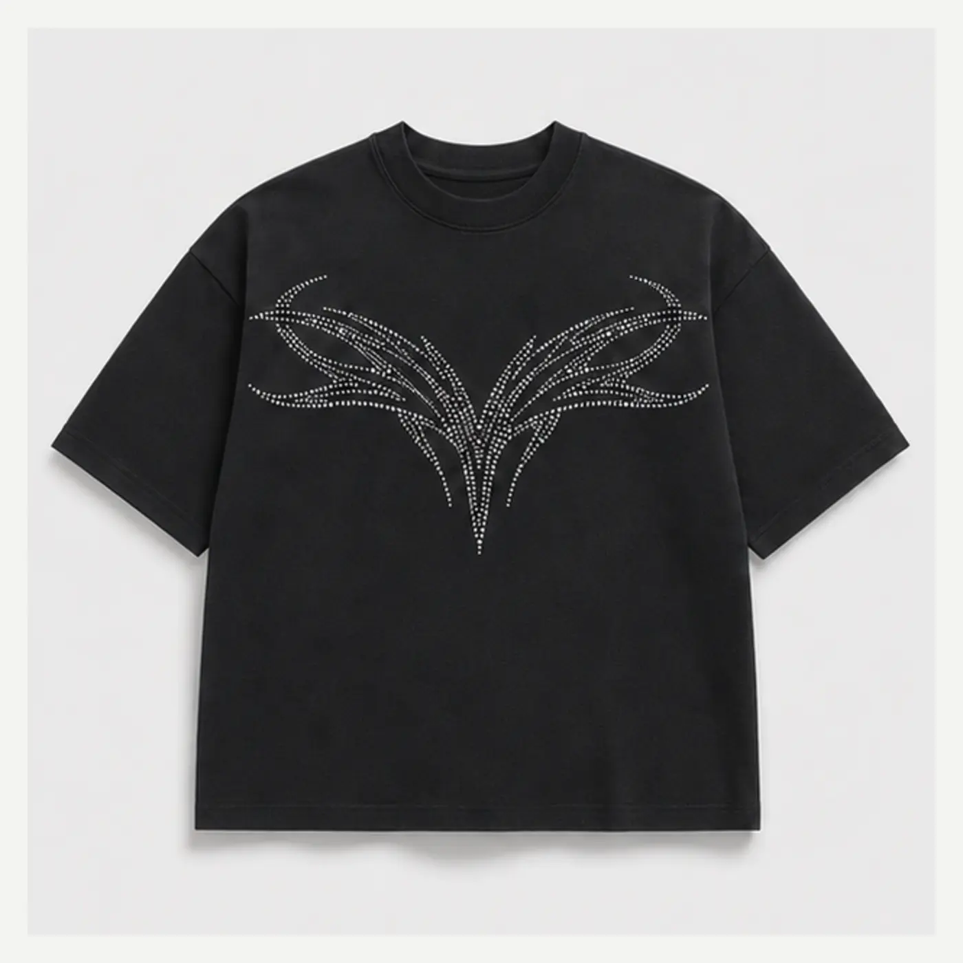 Rhinestone Wing Oversized T-Shirt