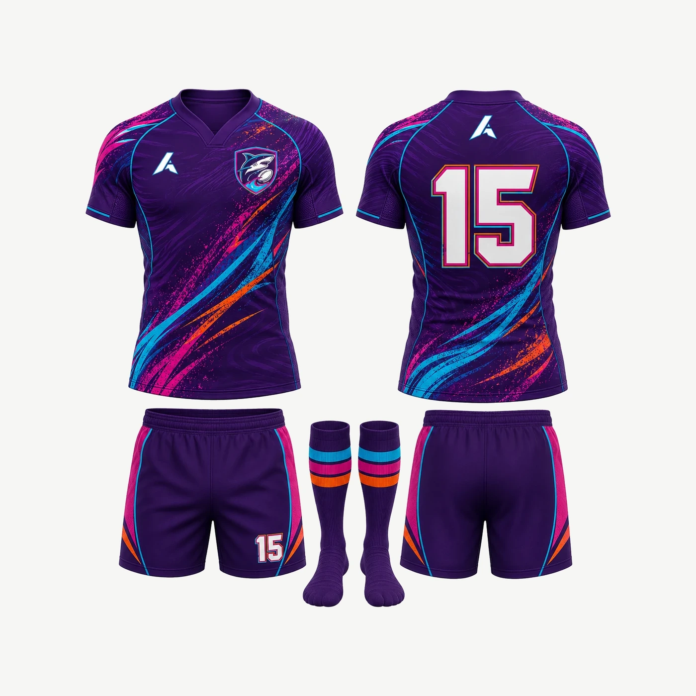 Neon Storm Rugby Uniform