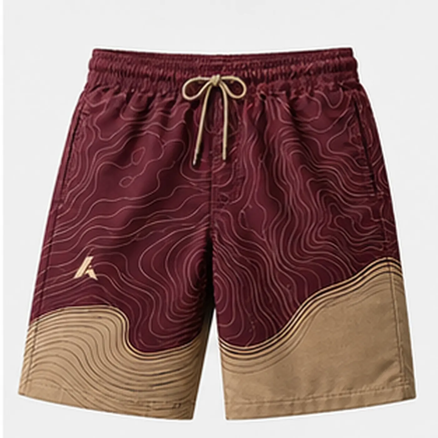 Burgundy Dune Sublimated Swim Shorts