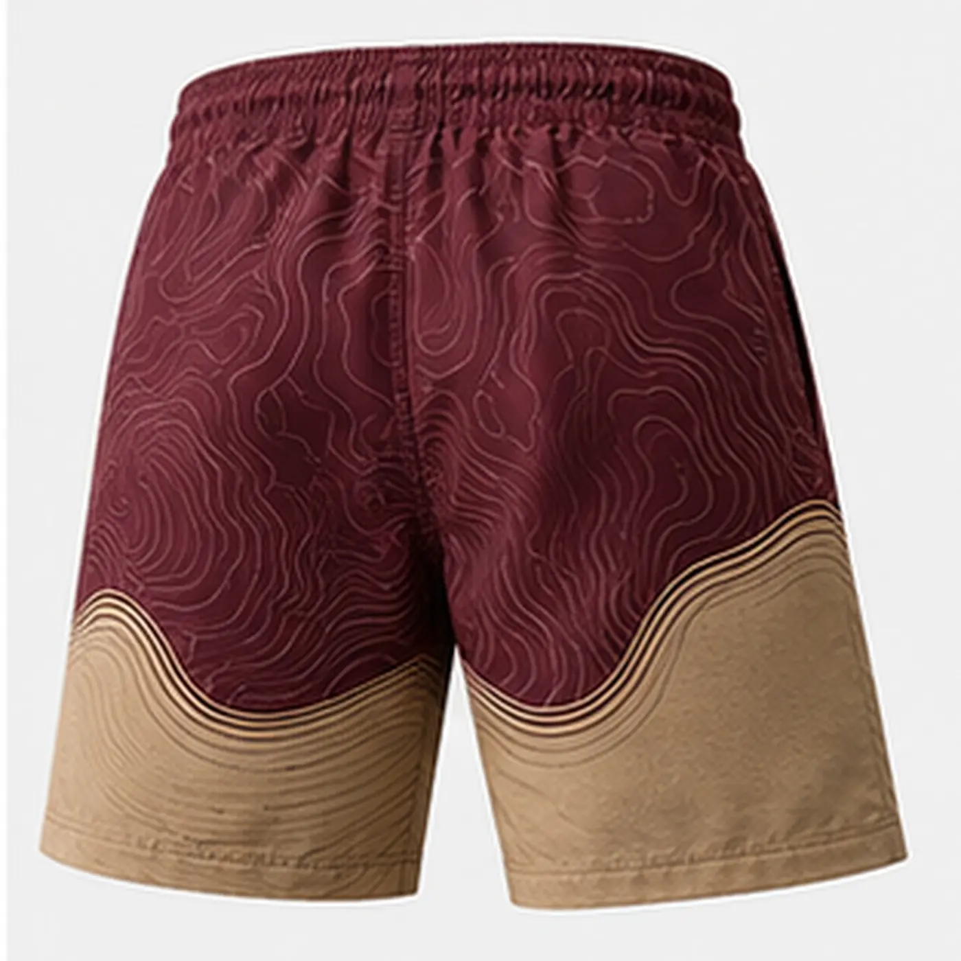 Burgundy Dune Sublimated Swim Shorts