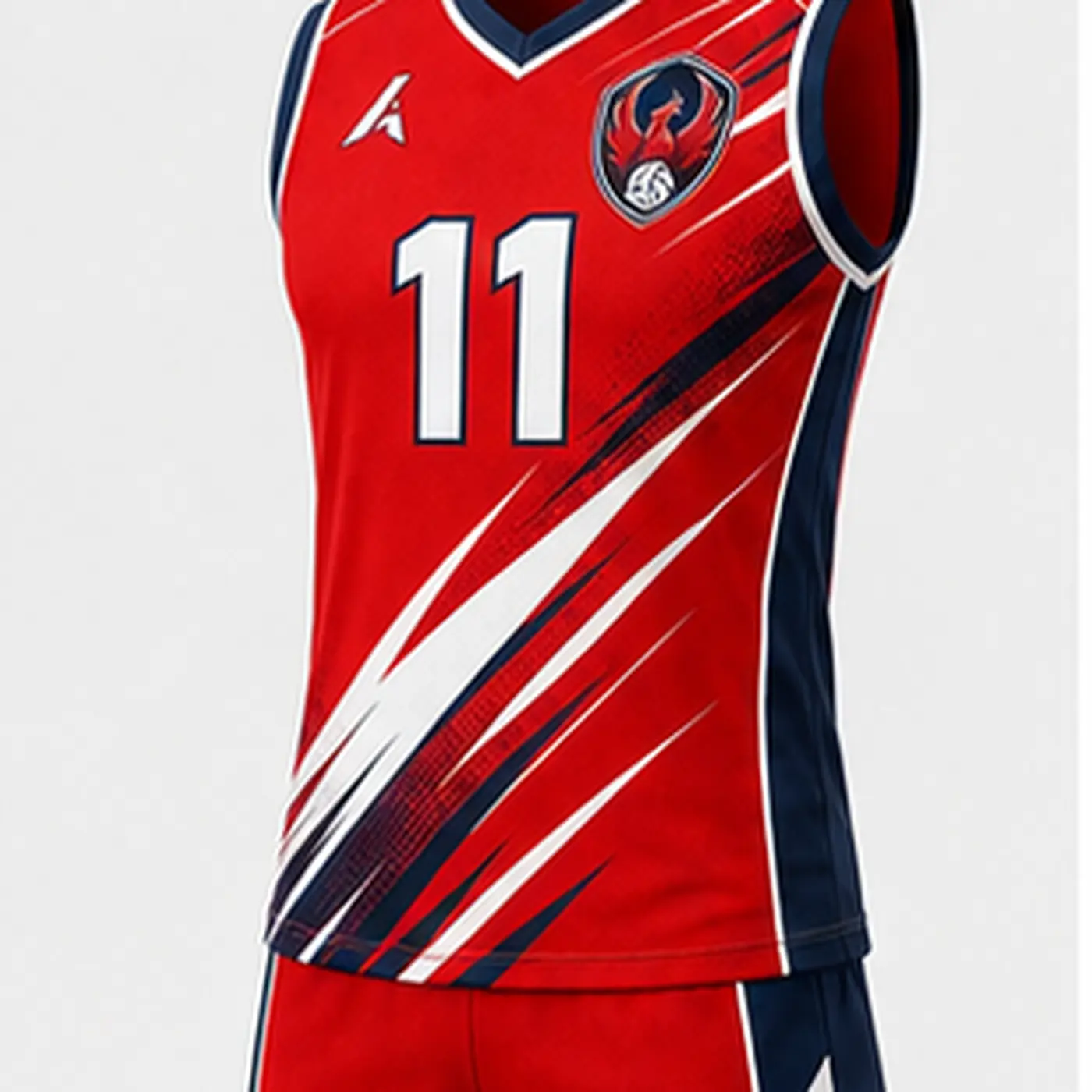 Red Slash Volleyball Uniform