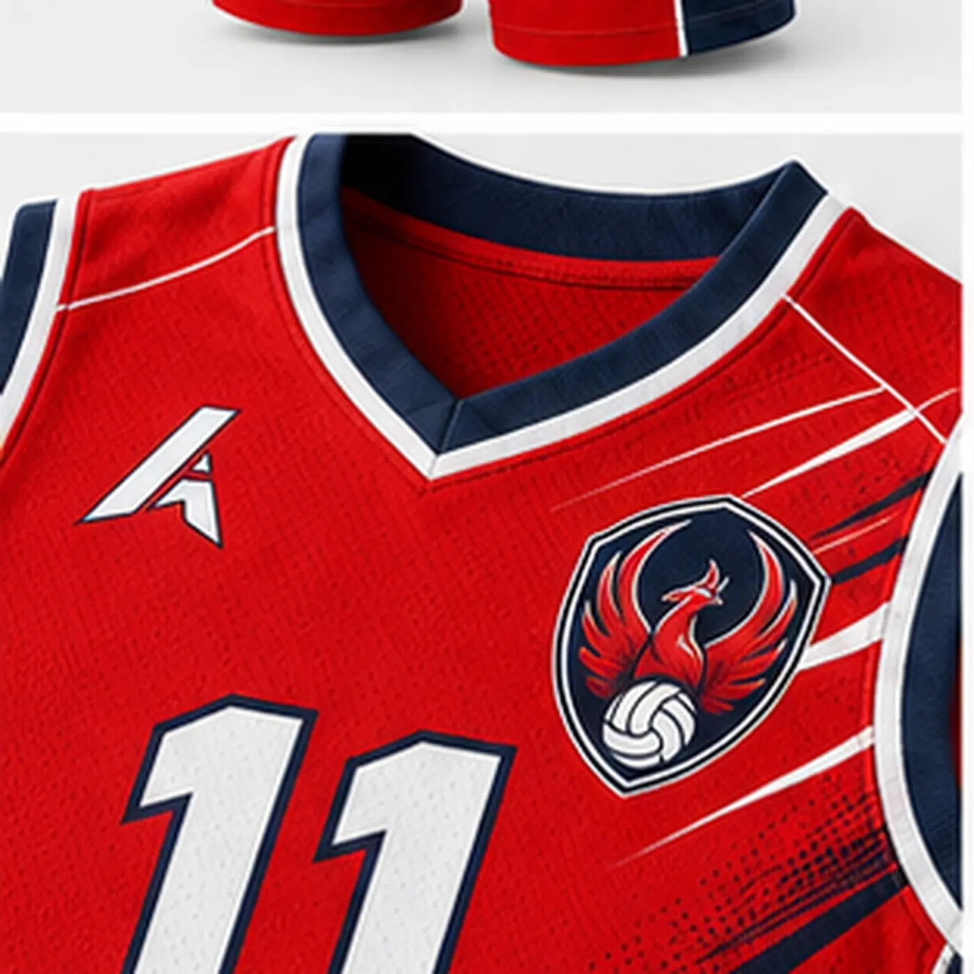Red Slash Volleyball Uniform
