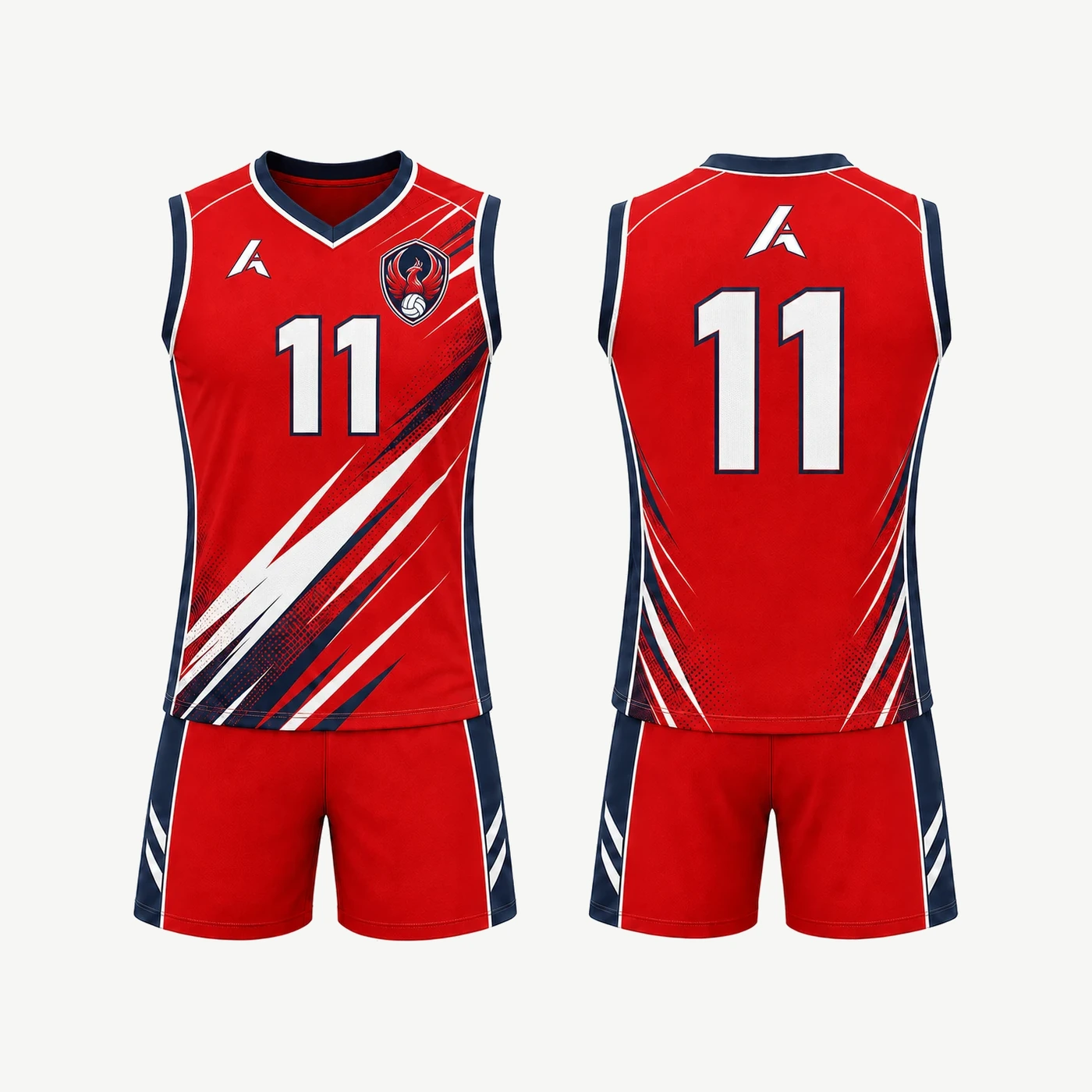 Red Slash Volleyball Uniform