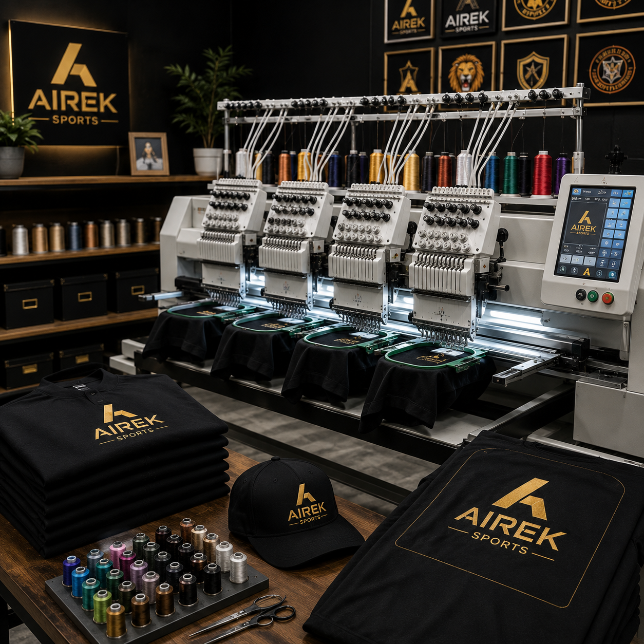 Embroidery capability at Airek Sports