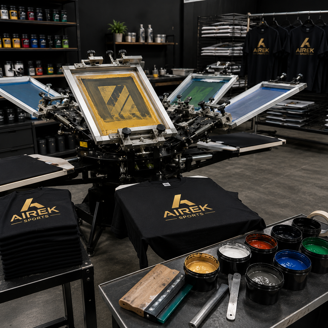 Screen Printing capability at Airek Sports